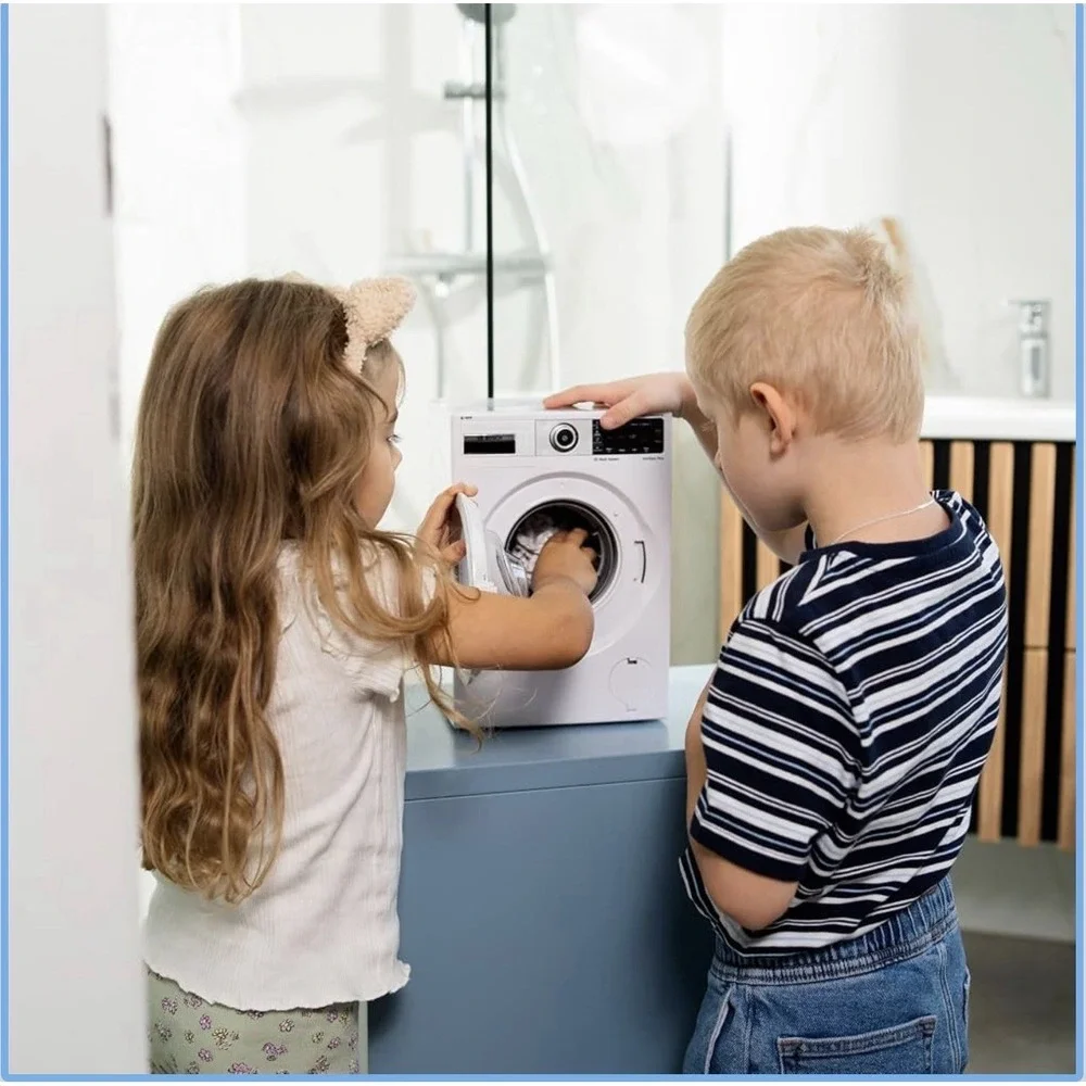 Theo Klein 9213 Bosch Toy Washing Machine Tested Works w/ Box Lights Sound